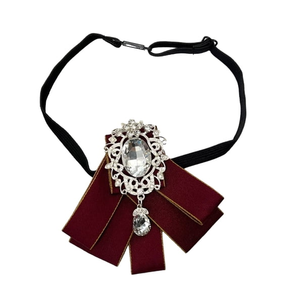 Women Girls Bow Ties Fashion Pretty Ribbon Solid Color Faux Bowties