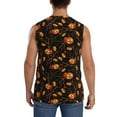 thumbnail image 4 of Fotbe Men's Halloween With Pumpkins Print Men's Sleeveless Muscle Tank Tops Casual T-Shirts for Gym Workout Beach-X-Large, 4 of 8