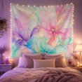 thumbnail image 2 of Ethereal Floral Arrangement Blooming Across a Cream Canvas Dreamy Watercolor for Art Lovers Floral Wall Art Housewarming Gift Tapestry Wall Hanging for Bedroom, Living Room and Dorm, 2 of 7