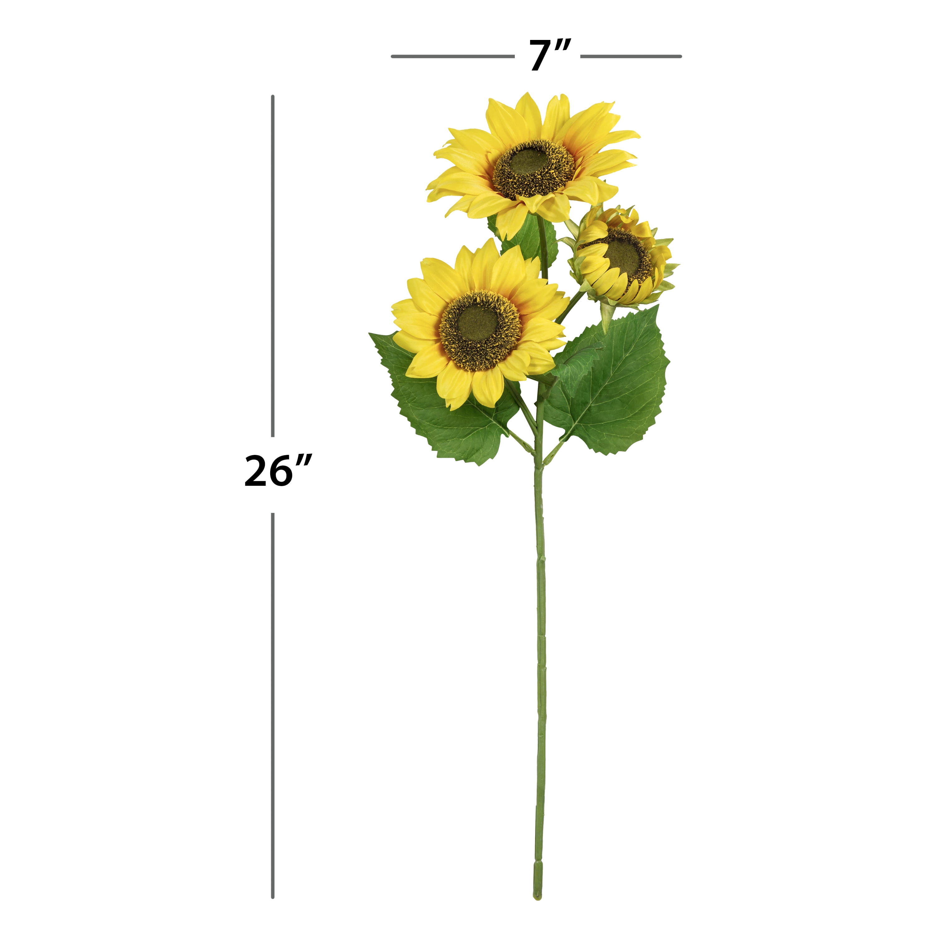 Mainstays Artificial Silk Yellow Sunflower Indoor Bouquet