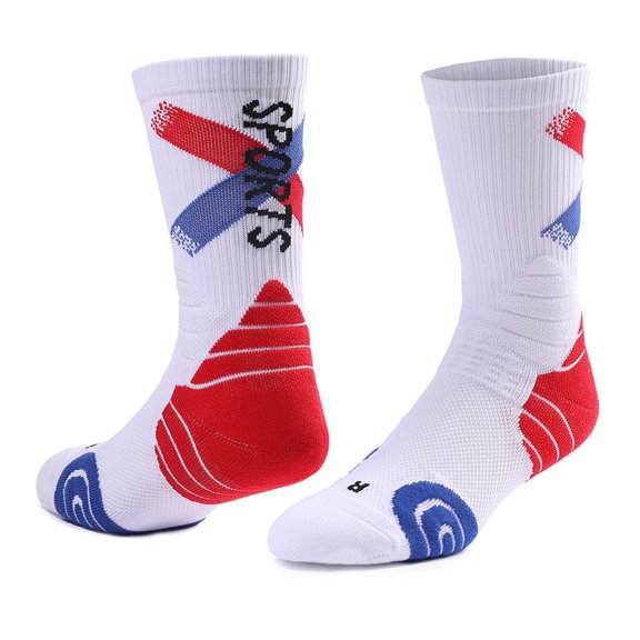 Dxzfnsa Unisex Cushioned Crew Training Athletic Socks Men & Women with Combed Cotton Moisture Wicking Breathable Performance