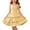 Yellow, variant on Little Girls Tiered Cake Dress 3-13Y Spaghetti Strap Bow Shoulder Ruched Bust Ruffle Flared A Line Dress for Birthday Party & Family Photoshoot Yellow 13-14 Years