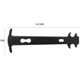 thumbnail image 1 of Calibrador de cadena de bicicleta, comprobador de medición de desgaste, herramienta de reparación de regla para bicicletas, resistente, a prueba de herrumbre y duradero, 1 pieza (negro),, 1 of 2