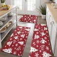 thumbnail image 2 of Red Christmas Tree and Deer Pattern Kitchen Rugs Sets Of 3,Kitchen Runner Rugs Non Skid Washable,Decorative Kitchen Floor Mats for Kitchen,Sink,Laundry,17"x30"+ 17"x47" + 17"x59", 2 of 6
