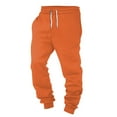 thumbnail image 5 of YDKZYMD Black Sweatpants Men Cargo Fleece Drawstring with Pocket Athletic Cinch Bottom Joggers Pants Heavyweight Workout Sweatpants Winter Warm Hiking Baggy Pants Orange 3XL, 5 of 6