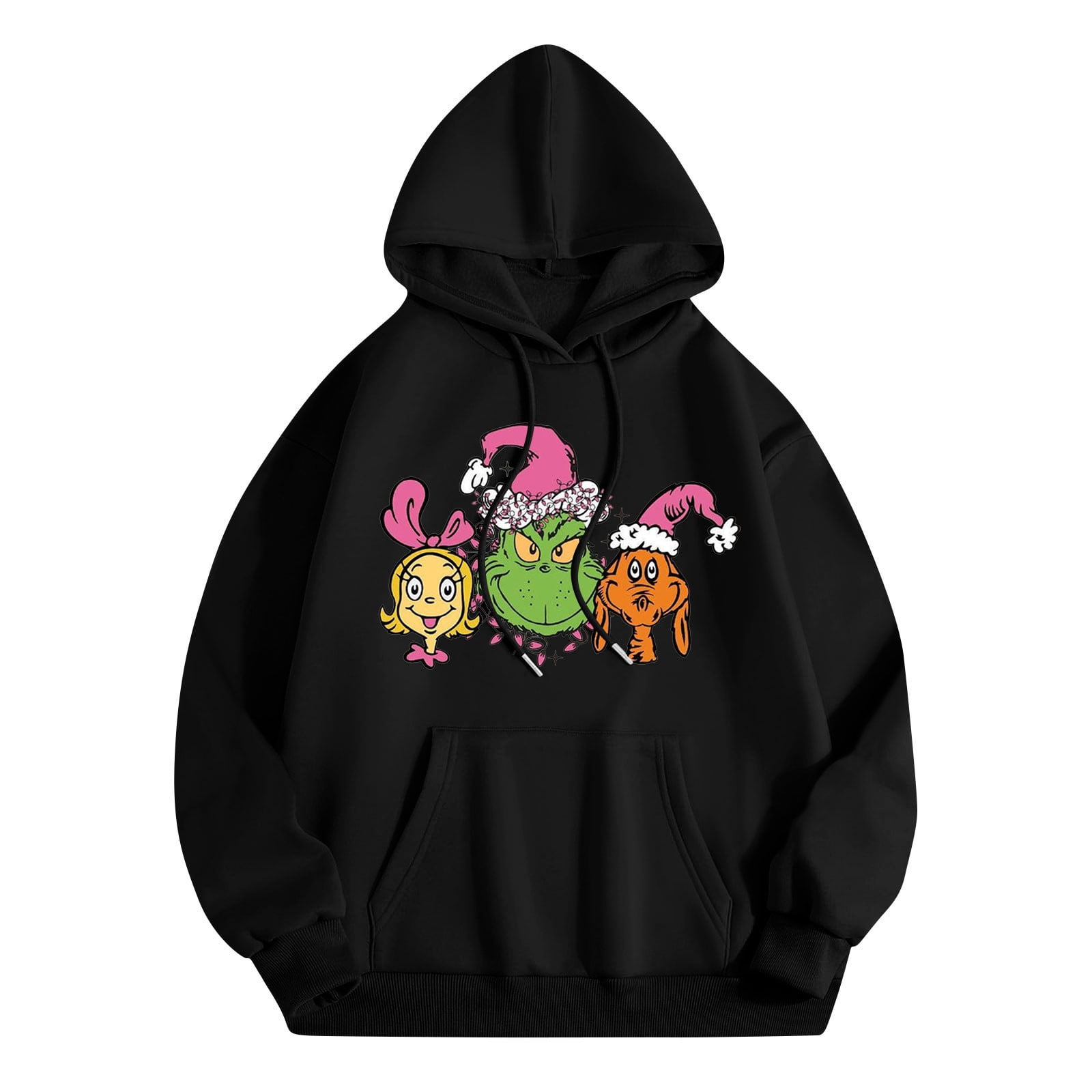 Sweat à Capuche Femme Le Grinch - Sweater Chaud Et Doux Pour Noël - Idéal Tenue Décontractée Ou Déguisement - Coupe Moderne - Cadeau Festif Pour Femme