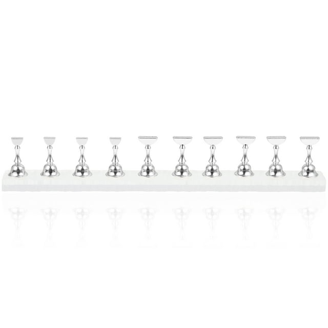 Shisuyan Creative Acrylic Nail Stand for Home Silver Color Durable and Reliable Quality 1 Set
