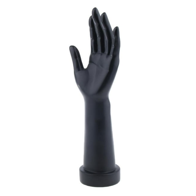 Mano femenina maniquí guantes pulsera pantalla, negro - negro, derecha Izquierda Cola Maniquí de mano para mujer adulta