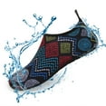 thumbnail image 6 of Men and Women a Slip On Barefoot Quick-Dry Beach Aqua Yoga Water Shoes (Geometric/Black, 13-14 Women/10.5-11 Men), 6 of 8