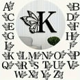 1pc Exquisite Butterfly Shaped Monogram Metal Wall Art Sign Material