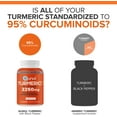 thumbnail image 6 of Turmeric Curcumin + Black Pepper, 2250mg Turmeric Extract, Extra Strength, 90 Vegetarian Capsules, 6 of 7