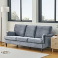 thumbnail image 5 of Miekor Furniture 3 Seater Sofa Velvet Couches for Living Room, Sofas for Living Room Furniture Sets Chesterfield Sofa Loveseat Couch Chair for Living Room, Office (Grey) W4US3559, 5 of 9