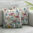 thumbnail image 3 of JRXY  Wildflower Floral Botanical Prints Pillow Covers Colorful Flower Leaves Watercolor Decorations Throw Pillow Cover, Wildflower Nursery Farmhouse Cushion Case for Couch Bed Soft Decor White, 3 of 5
