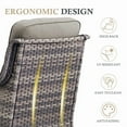 thumbnail image 6 of Opohoro 5 Pieces Outdoor Conversation Set with 43" Rectangular Fire Pit Table, Gray Rattan Furniture Set with Swivel Rocker Chairs, Gray for Patio Backyard Deck, 6 of 15