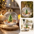 thumbnail image 4 of DefiDgd Lighted Clear Acrylic Christmas Ball Ornament,3D Miniature Snowy Winter Scene Hanging Bauble With Gold Cap for Xmas Tree Holiday Home Decor,Gift, 4 of 7