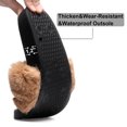 thumbnail image 3 of Barerun Women's Fuzzy Faux Fur Open Toe Slides Slippers, 3 of 8