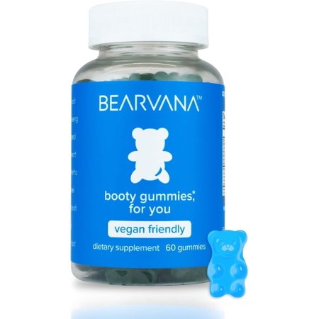 BEARVANA Peach Support Gummies for Women  60 Gummies  Fitness Supplement  Booty BBL Enhancer  Berry Flavor