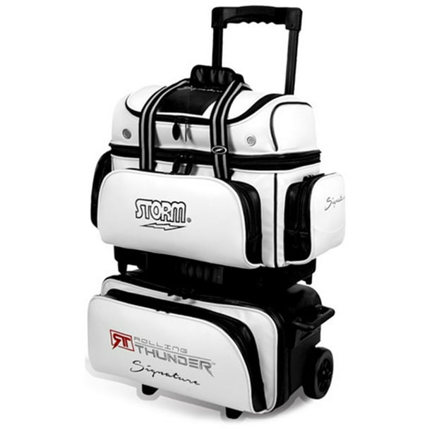 Storm 4 Ball Rolling Thunder Signature Bowling Bag White/Black