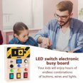 thumbnail image 1 of Tablero ocupado Montessori, interruptor de luz Led de madera, juguete sensorial de madera para niños pequeños con botones Led, cables y aprendizaje educativo ligero, 1 ud. ShuxiuWang 9024715392503, 1 of 1