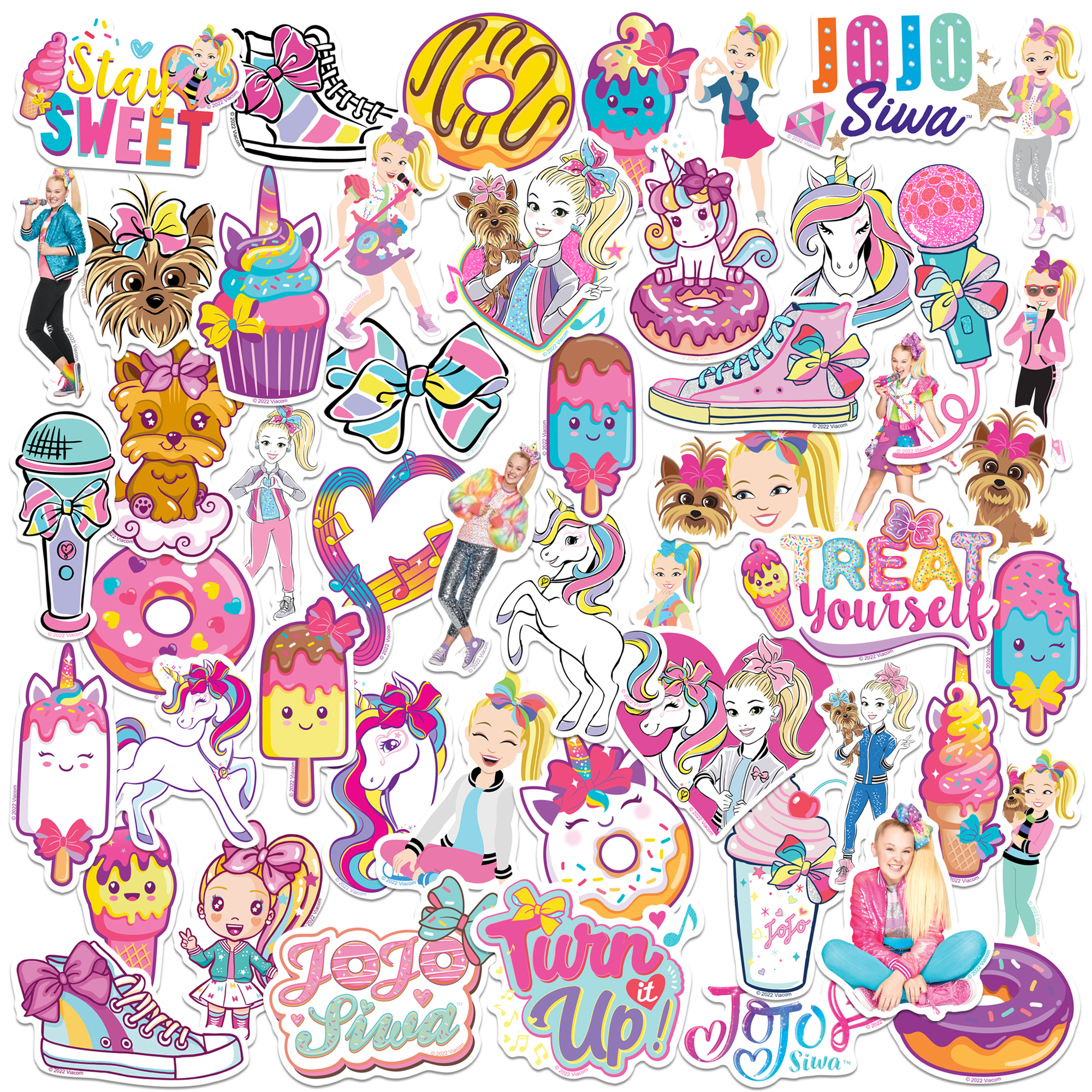 JoJo Siwa Sticker Pack Die Cut Vinyl Large Deluxe Stickers Variety Pack