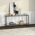 thumbnail image 5 of Henn&Hart 64" Rectangular Glass Top Metal Console Table in Blackened Bronze, 5 of 8