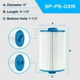 thumbnail image 2 of SpiroPure Replacement for Unicel 6CH-47 Filbur FC-0315 Pleatco PTL47W-P4 373043 Hot Tub Spa Pool Filter Replacement Cartridge, 2 of 7