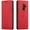 Red, variant on QLTYPRI for Samsung Galaxy S8 Case, Premium PU Leather Cover TPU Bumper with Card Holder Kickstand Hidden Magnetic Adsorption Shockproof Flip Wallet Case for Samsung Galaxy S8 - Brown