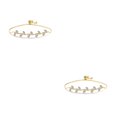 thumbnail image 3 of Qarigey con cordón para mujer, pulseras de circón de sauce, brazalete tipo cremallera, cadena de mano ajustable, accesorio de moda para boda Oro 2Conjunto, 3 of 6