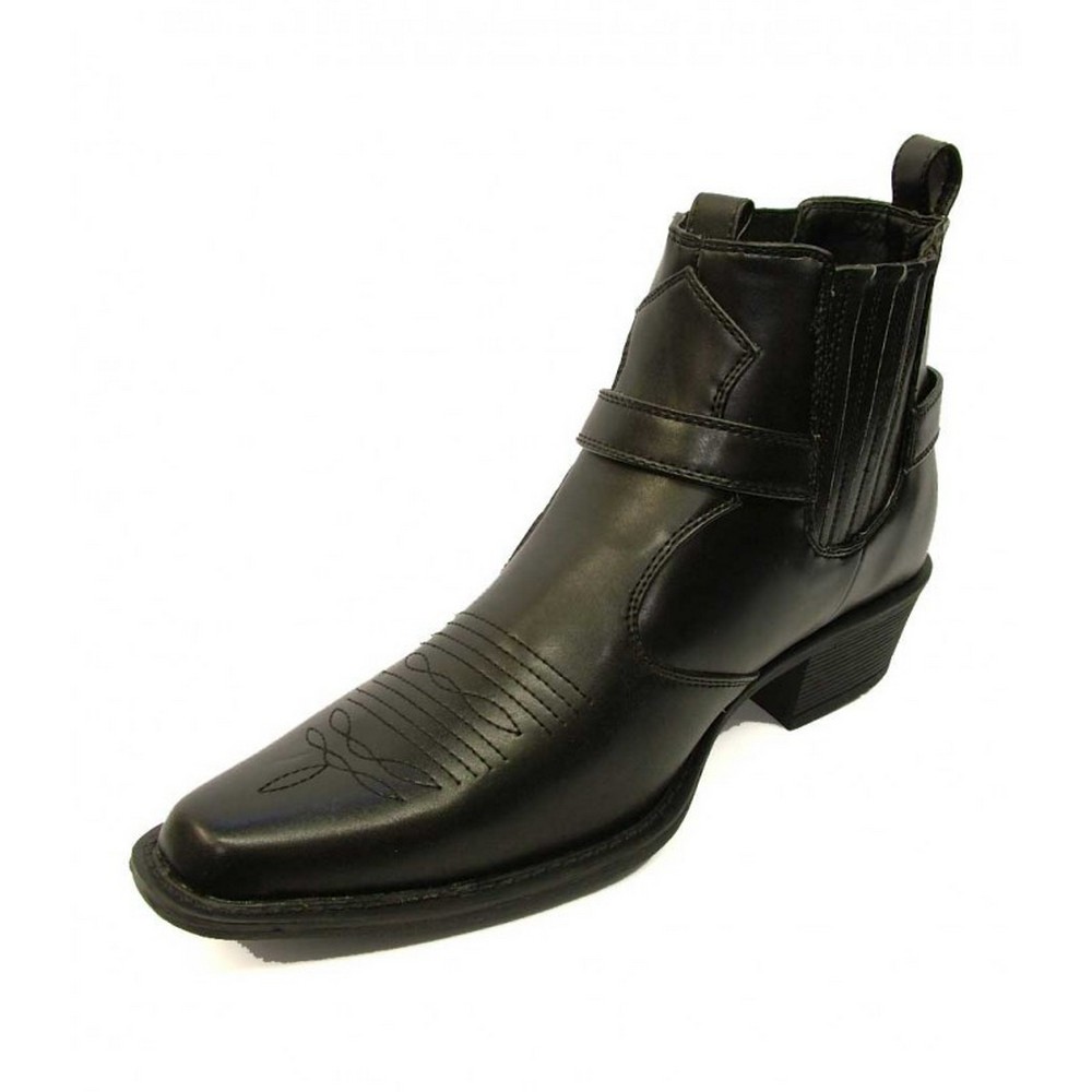 US Brass Mens Eastwood Cowboy Ankle Boots - image 4 of 6
