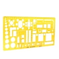 thumbnail image 4 of MasteelfCA Indoor Construction Measuring Geometric Ruler Multi-purpose Drawing Template Plastic Draft Ruler for School Office Supplies (Orange), 4 of 7