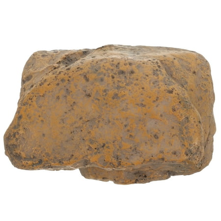 LEORX 1Pcs Stone Shape Resin Key Hider Faux For Garden Ornament Outdoor Decoration 3.93X2.55X1.57In