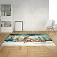 thumbnail image 2 of Merry Christmas Santa Reindeer Antlers Pug Sleigh Xmas Winter Holiday Indoor Rug Dog Lover Gifts Carpet Living Bed Room Sofa Home Decor - 00023, 2 of 5