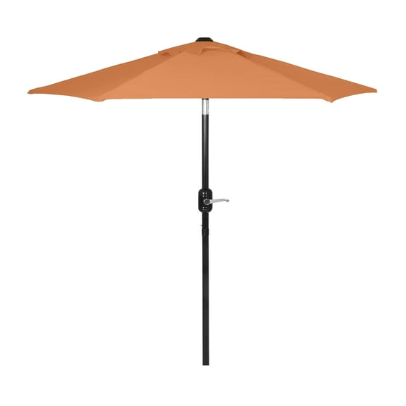 Punchau 6 Ft Outdoor Patio Umbrella, Easy Open/Close Crank and Push Button Tilt Adjustment - Light Terracotta Market Umbrellas