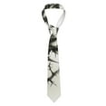 thumbnail image 2 of Gaeub Black And White Rose Men's Classic Woven Jacquard Necktie Perfect for Weddings & Parties, 2 of 7