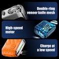 thumbnail image 3 of Portable Rotary Dual Ring Electric Shaver  2025 Electric Razor for Men  Portable Shavers Razor with Ipx7 Waterproof Wet/Dry Men Gifts (Black),Orange, 3 of 8