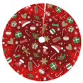 thumbnail image 1 of Falda de árbol de Navidad tradicional Candy, adornos navideños para fiestas navideñas, Papá Noel, piruleta dulce, tapete, decoración, 1 of 4