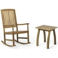 thumbnail image 1 of Noble House Arcadia Outdoor Acacia Wood Rocking Chair and Side Table Set Teak, 1 of 4
