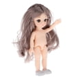 thumbnail image 3 of Bonita muñeca BJD articulada de 13 bolas, movible, a escala 1/12, cuerpo desnudo, regalo de cumpleaños DIY cabello rizado gris, 3 of 7