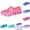 001-Hot Pink2, variant on Toddler Clogs Kids Car Design Light Up Shaking Garden Shoes Slip Resistant Beach Sandal Boy