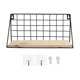 thumbnail image 1 of 1Set Wooden Shelf Iron Wall-mounted Storage Rack Storage Device for Living Room, 1 of 3