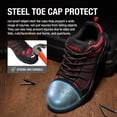 thumbnail image 5 of HISEA Work Shoes for Men Breathable Steel Toe Shoes Slip Resistant EH Industrial & Construction Shoe Red Size 9.5, 5 of 6