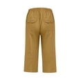 thumbnail image 7 of NinXxx Women's Loose Fit Lightweight Cropped Capri Trousers Comfort Style Yellow L, 7 of 7