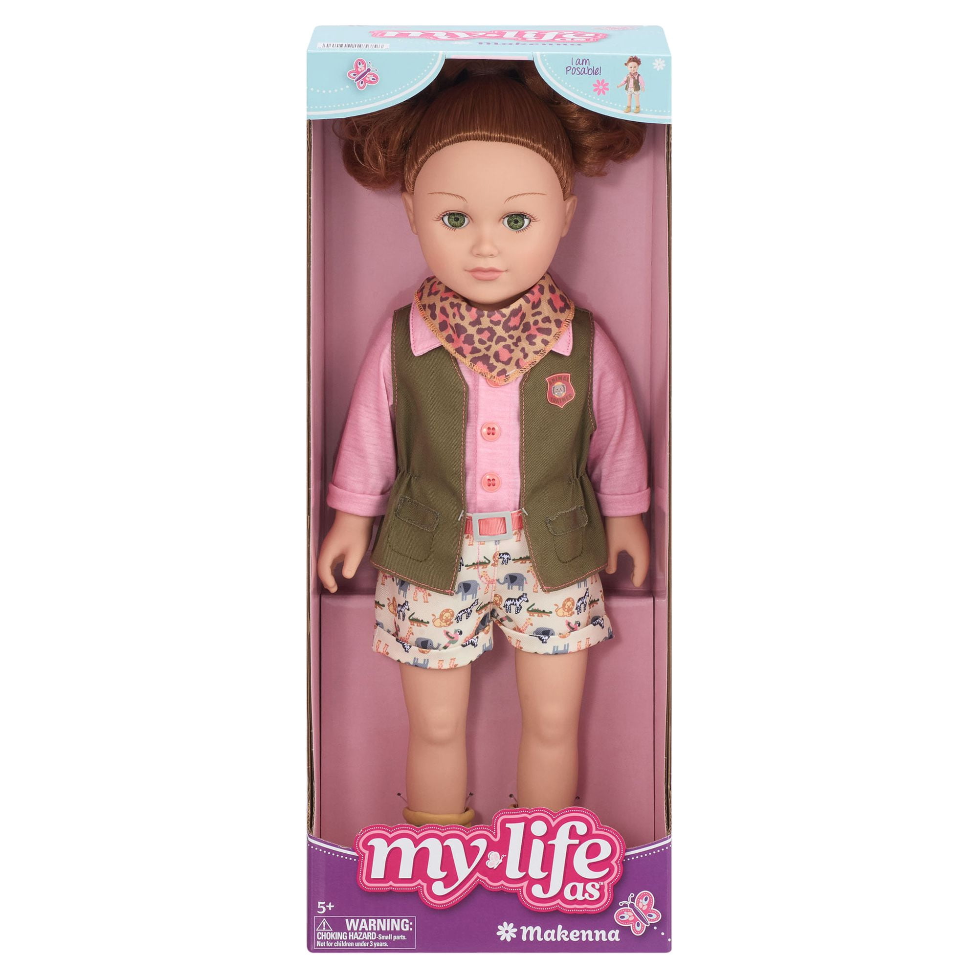 My Life As Makenna Posable 18 Inch Doll, Red Hair, Green Eyes