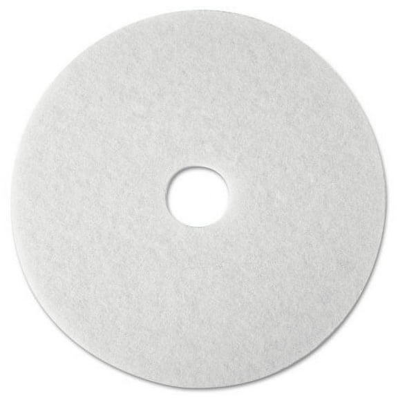 3M Super Polish Floor Pad 4100 12" Diameter White 5/Carton 08476