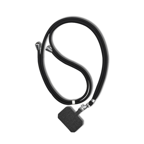 Sidaley Cordón para teléfono móvil correa para el cuello ajustable Universal colgante Smartphone llaves cámara cuerda portátil caminar extraíble Electrónica Negro