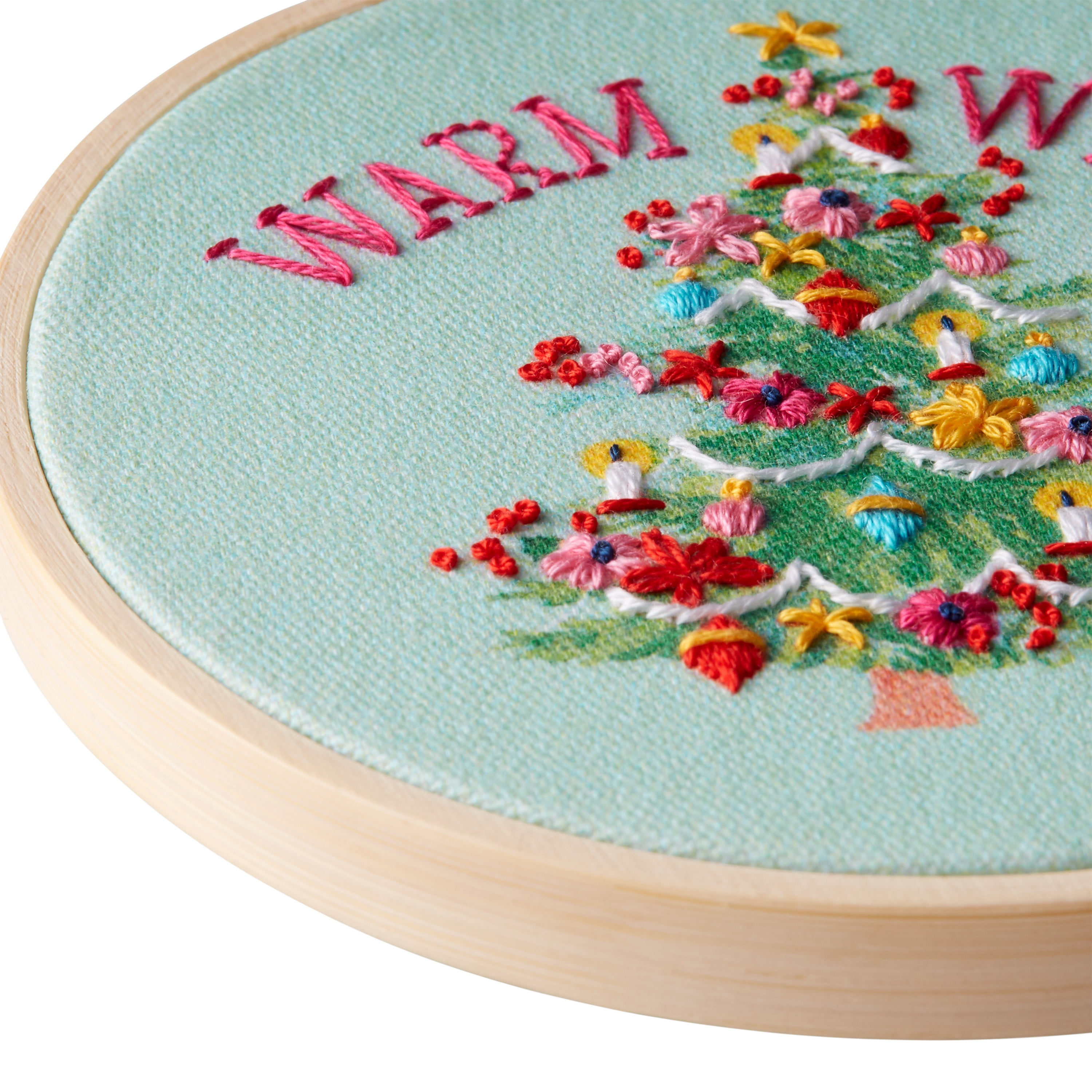 The Pioneer Woman Holiday Trees Embroidery Ornament Kit