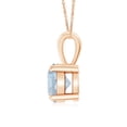 thumbnail image 2 of Angara Natural 1.12 ct Aquamarine Pendant Necklace in 14K Rose Gold for Women (Size-7mm) - March Birthstone Jewelry | Round Aquamarine Necklace, 2 of 9