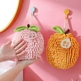 thumbnail image 4 of Pnellth Chenille Hand Towel Cute Persimmon Fruit Super Absorbent Soft Shaggy Hanging Loop Quick Drying Bathroom Kitchen Towel New Year Gift, 4 of 8