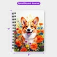 thumbnail image 5 of Welcome Spring Summer Corgi Portrait Flower Blue Sky Spiral Bound Journal Welsh Corgi Dog Lover Gifts Idea 5x7in Spiral Notebook - 12001, 5 of 5