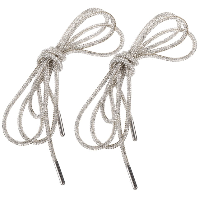 1 par de cordones de zapatos con diamantes de imitación, brillantes y brillantes, para zapatos casuales.